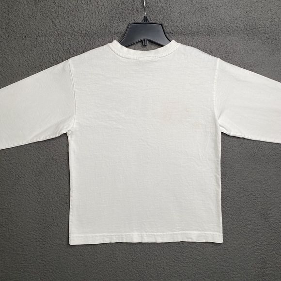 GUESS JEANS USA T-Shirt White Long Sleeve Womens Small Classic Spellout Logo - Picture 15 of 16